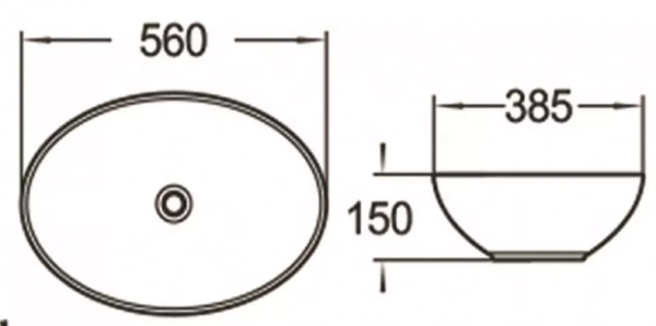 Раковина SantiLine SL-1077 56х39 белая