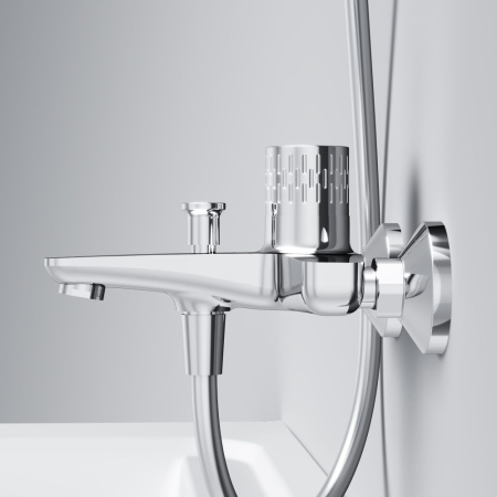 F90A10400 Gem Смеситель для ванны и душа AM.PM с индикацией температуры, хром