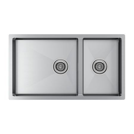 Мойка Paulmark GERBERG 78/2S UNI PM227844-BS 440х780х200 мм, нержавеющая сталь, брашированная нержавеющая сталь