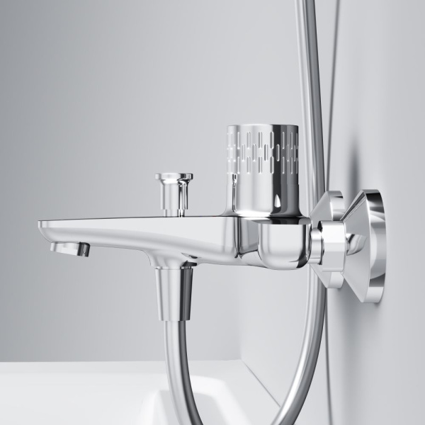 F90A10400 Gem Смеситель для ванны и душа AM.PM с индикацией температуры, хром