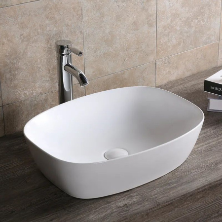 Раковина CR0064 накладная, белая, прямоугольная 510х390х140 Ceruttispa