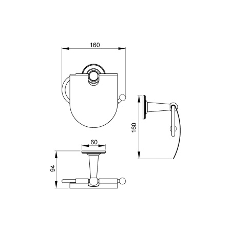 Держатель для туалетной бумаги TIMO Nelson 150042/00, хром