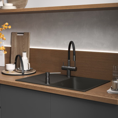 Кухонная мойка Reflection Bolero RF0574BL, черный