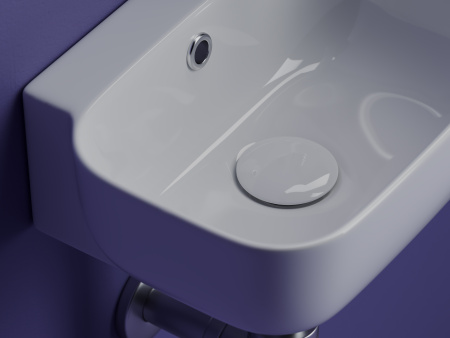 Рукомойник подвесной прямоугольный Ceramicanova Element 403*249*140, с отверстием под смеситель, белый, CN6074L