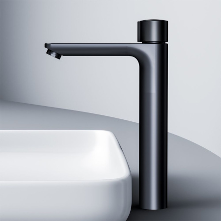 F85A92522_xxx X-Joy TouchReel Смеситель для умывальника AM.PM, высокий, чёрный.