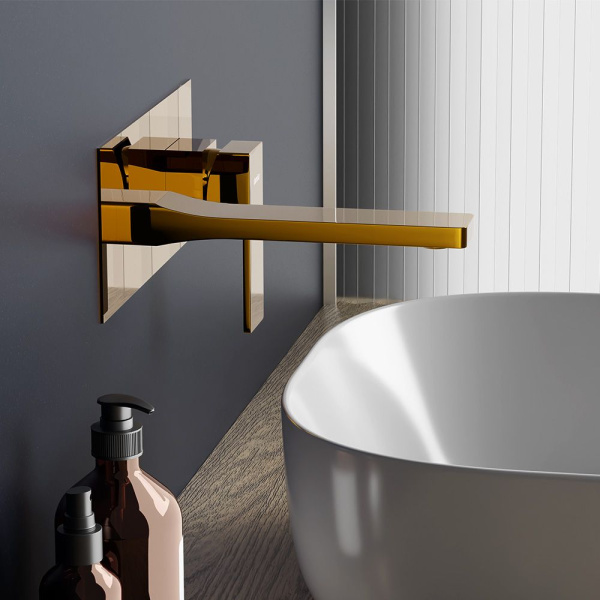 530260600 Gala Смеситель для умывальника Damixa монтируемый в стену, золото