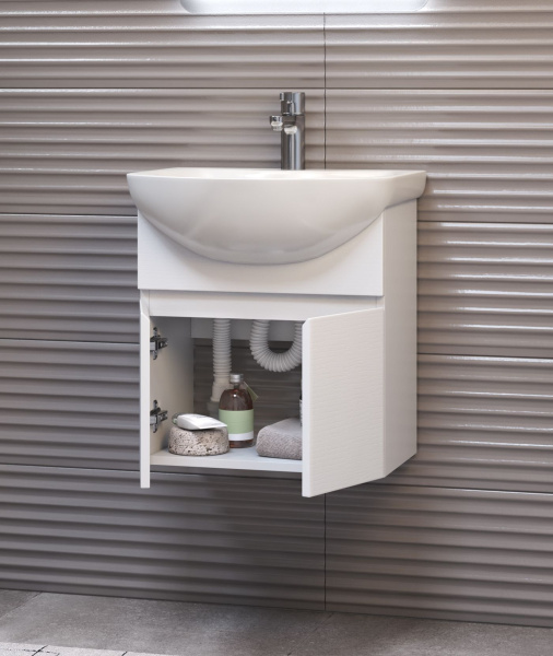 Тумба под раковину подвесная VIGO Wing tp.WIN.BAL.50.2D белый, 50 см