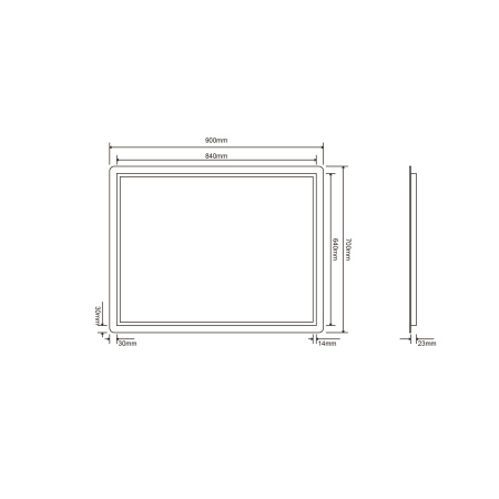 Зеркало Roxen Bella 90х70 510055-90