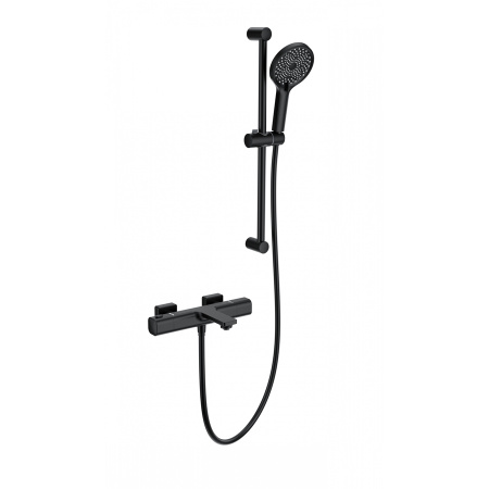 Смеситель для ванны с душем и термостатом WONZON & WOGHAND, Черный матовый (WW-C2011-A-MB)