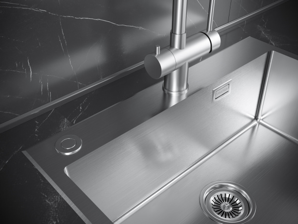 Мойка Paulmark KRONER-EDGE 51 PM775151-BS 510х510х200 мм, нержавеющая сталь, брашированная нержавеющая сталь