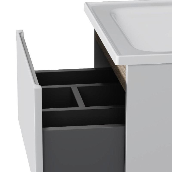 M85AFHX0502WG X-Joy База под раковину AM.PM, подвесная, 50 см, 2 ящика, белый глянец