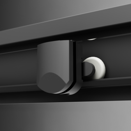 W90G-404-120290-BT Gem Twin Slide 120x90. Душевое ограждение AM.PM,120x90, профиль черный мат., стекло прозрачное