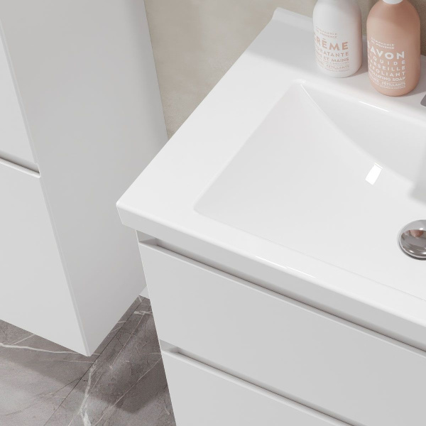 Умывальник Керамин Belux Тобаго 70, Белый глянцевый