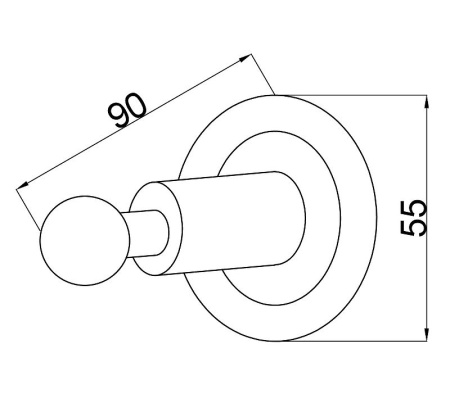 Крючок Boheme Murano Cristal 10906-CRST-СН Хром
