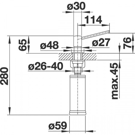 Дозатор для моющих средств Blanco TORRE 512593 хром