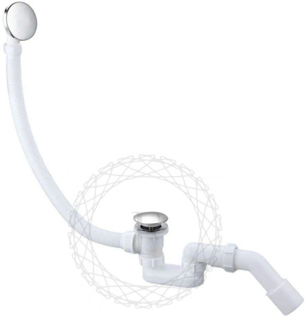 Сифон для ванны автоматический FILARETE FL90 (Хром)