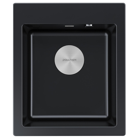 Мойка Paulmark KANTE 40 PM104249-BLM 490х415х195 мм, IT-GRANIT, черный металлик