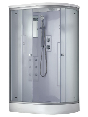 Душевая кабина Timo Standart Т-5502 L Г/М  120*85*220, хромотерапия, турецкая баня хамам, стульчик прозрачный