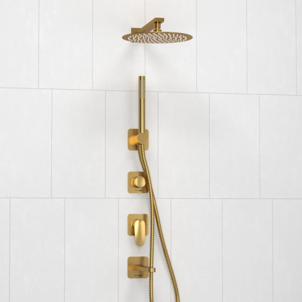 A3651.283.284.180.259.285.194.286 Встраиваемый комплект для ванны WasserKRAFT с верхней душевой насадкой, лейкой