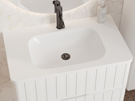 Тумба под умывальник Belux подвесная Осло 80-02 Белый матовый