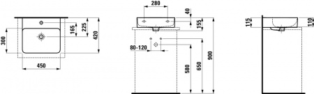 Умывальник Laufen VAL 8162804001091 45x42x11.5