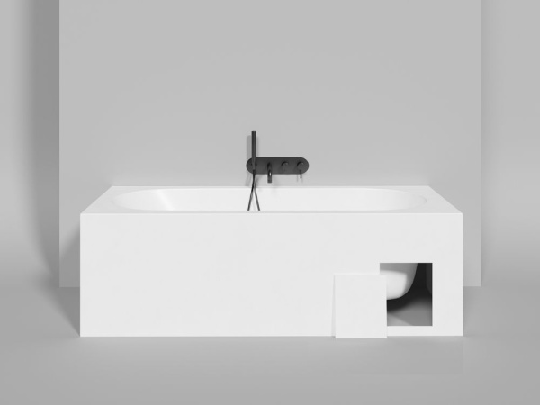 Ванна встраиваемая Salini ORNELLA KIT 180x80, S-Sense, матовый белый 102412M