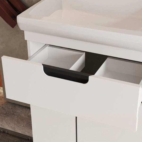 Тумба под умывальник Belux Мадейра напольная 65-02, Белый глянцевый