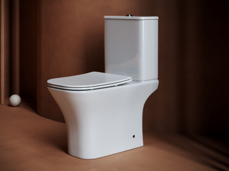 Напольный унитаз с бачком Ceramicanova Alfa Rimless, Белый, CN9002