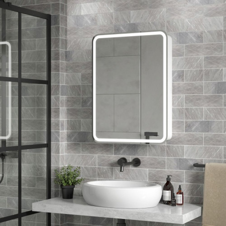 Зеркало-шкаф Reflexion Circle LED 600х800 RF2109SR