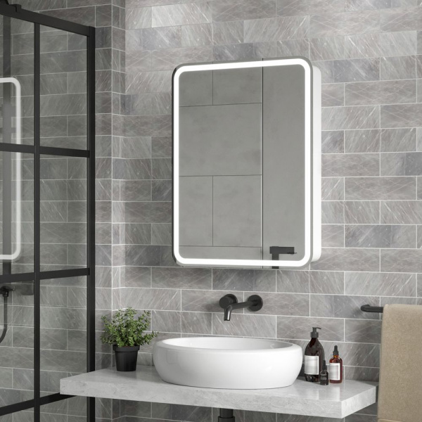 Зеркало-шкаф Reflexion Circle LED 600х800 RF2109SR