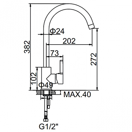 Смеситель для мойки Ledeme L4299-300