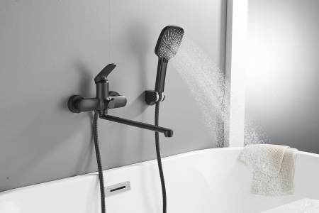 Смеситель для ванны Shevanik S8522H, черный