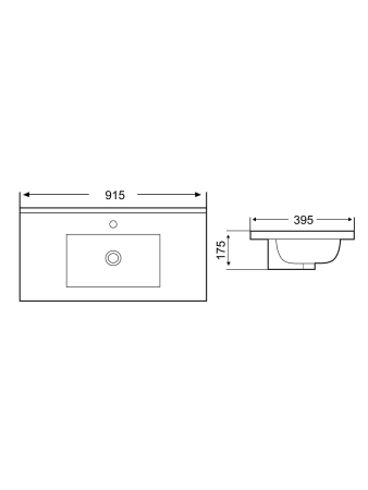 Раковина врезная WeltWasser WW SK DEILBACH 7517-90 MT-BL