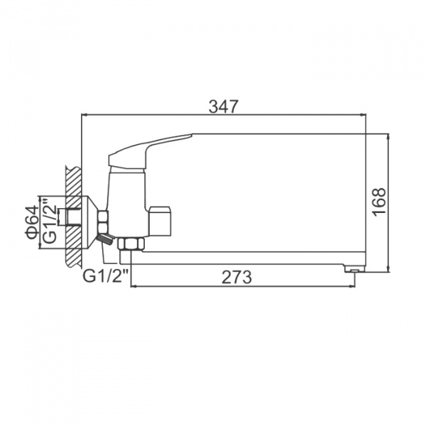 Смеситель для ванны Ledeme H37 L2237