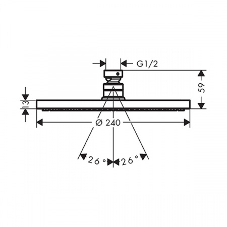 Верхний душ Hansgrohe Raindance S 240 1jet P 27623000