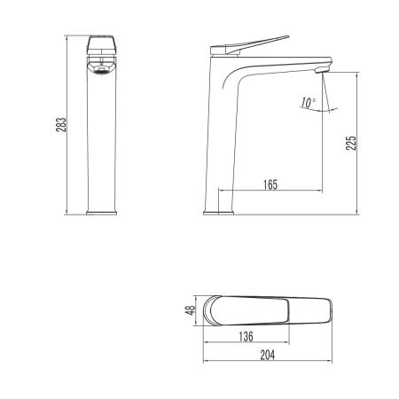 Смеситель Lemark Bronx LM3709BL для раковины