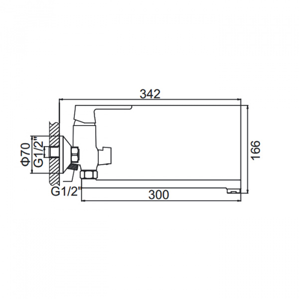 Смеситель для ванны Ledeme H77 L2277