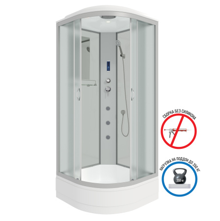 Душевая кабина Niagara Classic NG-2309-14BKTG (100х100х210) высокий поддон(40см),стекло матовое