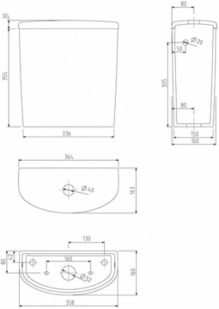 Бачок Kolo Nova Pro M34010000 боковой подвод