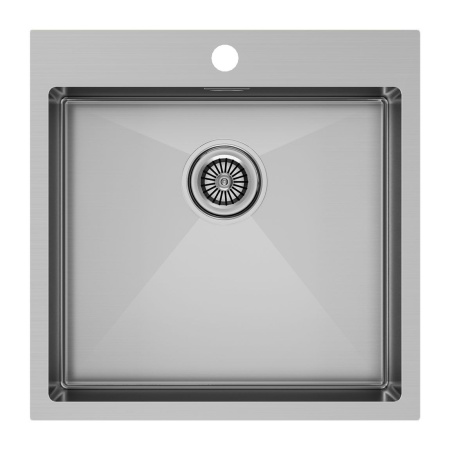 Мойка Paulmark KRONER 51 PM215151-BS 510х510х200 мм, нержавеющая сталь, нержавеющая сталь