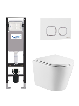 Комплект инсталляции с унитазом Weltwasser AMBERG 350 + SALZBACH 043 GL-WT + AMBERG RD-WT