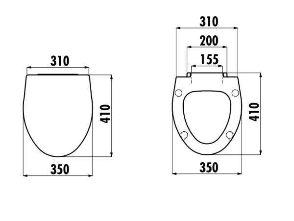 Сиденье с крышкой для унитаза Sedef (Duroplast, soft-close), GOKCEBEY, белый, KC1303.01.0000E