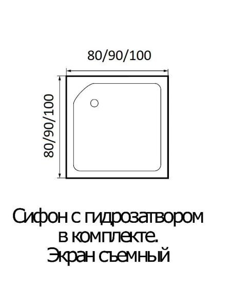 Душевой поддон Wemor WEMOR 100/24 S