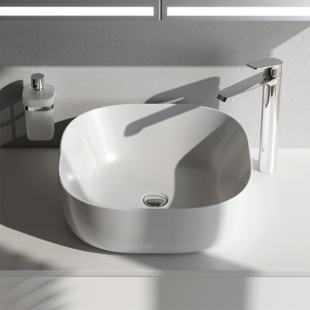 M8FWCC30430WG Func Раковина накладная AM.PM, квадрат, 43 см, цвет белый глянец