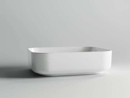 Умывальник чаша накладная прямоугольная Ceramicanova Element 500*390*130мм, Белый, CN6011
