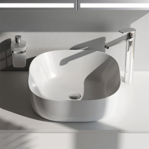 M8FWCC30430WG Func Раковина накладная AM.PM, квадрат, 43 см, цвет белый глянец