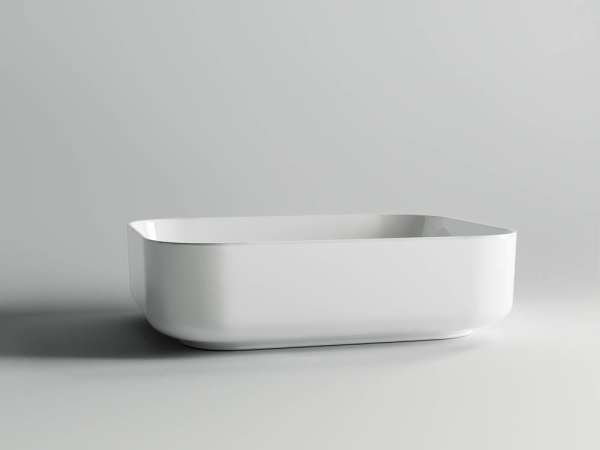 Умывальник чаша накладная прямоугольная Ceramicanova Element 500*390*130мм, Белый, CN6011