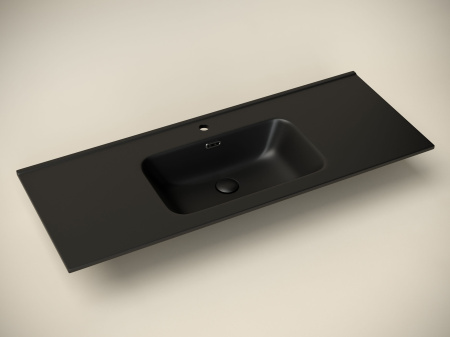 Умывальник накладной прямоугольный Ceramicanova Element 1210*465*180мм, черный матовый, CN7006MB