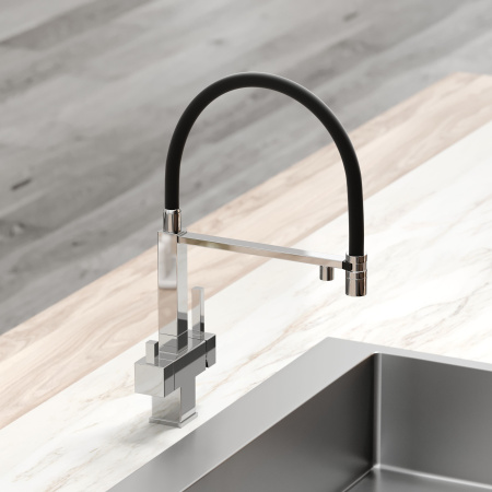 Смеситель для кухни SANCOS Moro с гибким изливом и возможностью подключения фильтра для воды, цвет хром, арт. SC4006CH