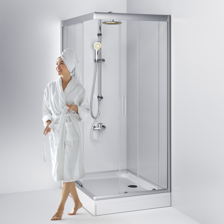 W90G-404-120290-MT Gem Twin Slide 120x90. Душевое ограждение AM.PM,120x90, профиль мат хром, стекло прозрачное